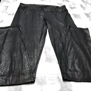 BCBG Malaysia Faux Snakeskin Leather Leggings